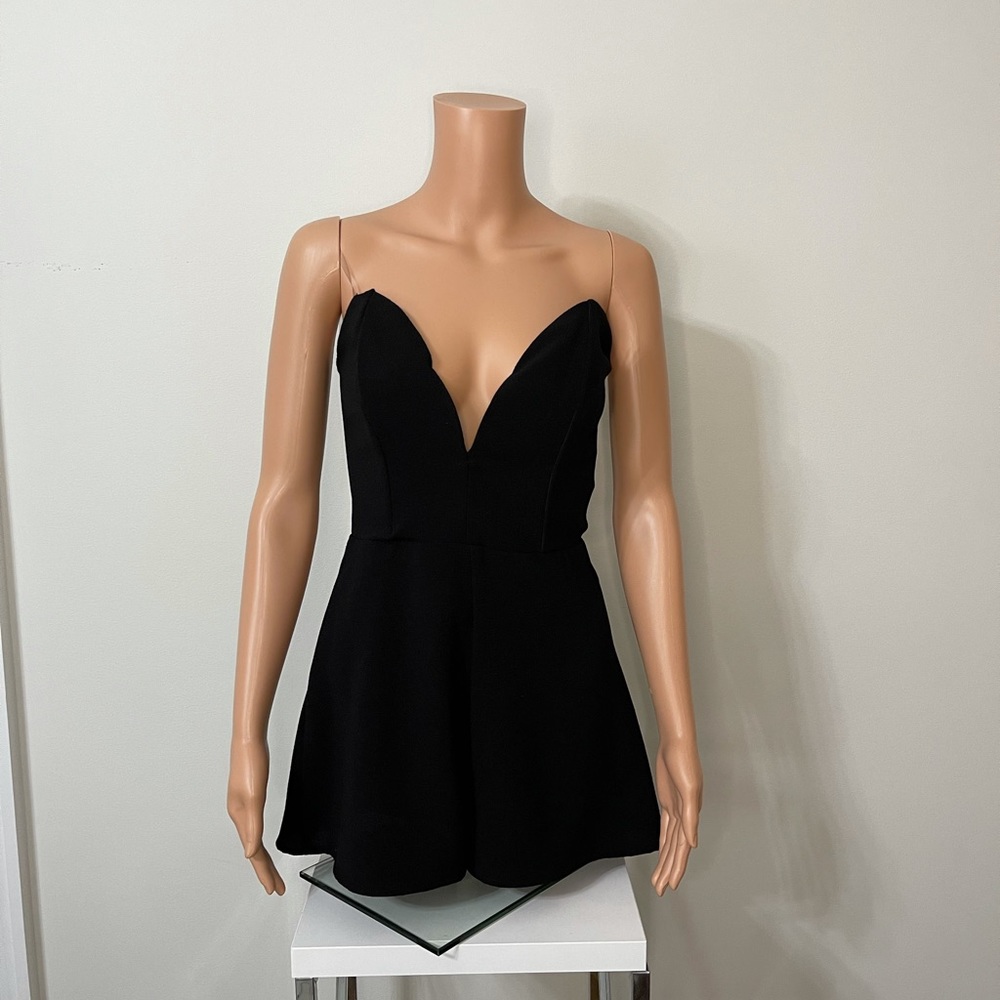 Sole Mio black zip back romper sz S